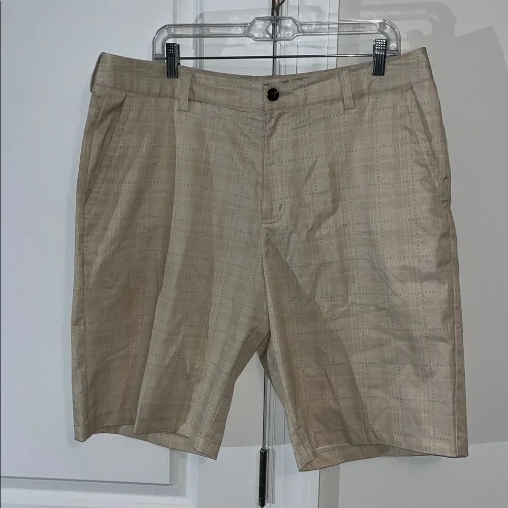 Killer Tan Creme Taupe Plaid Climalite Ultimate ulta 365 golf shorts 36
